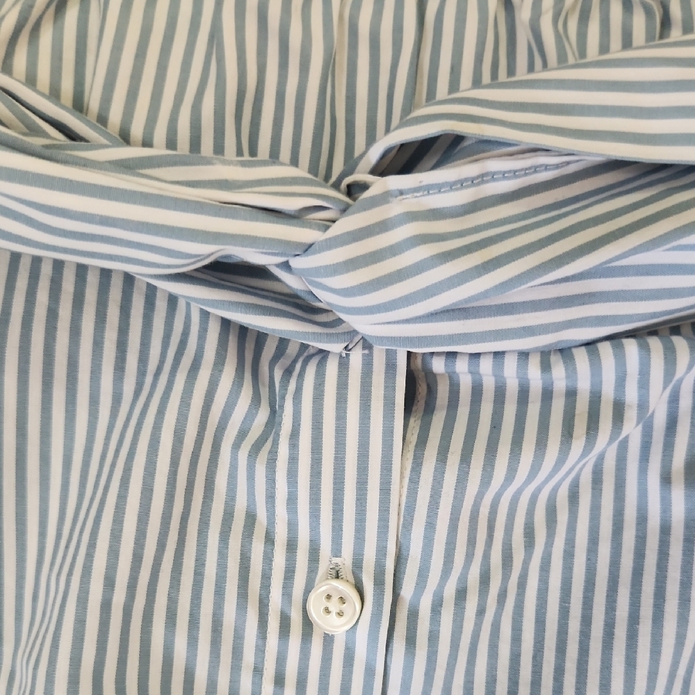 Jonathan Simkhai Striped Off-Shoulder Blouse - Picture 7 of 8